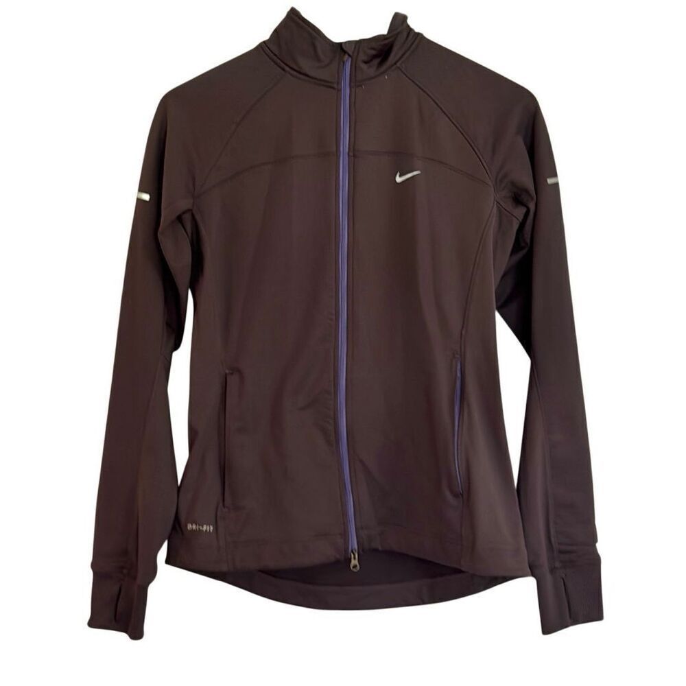 Nike Dri-fit purple fill zip jacket size small